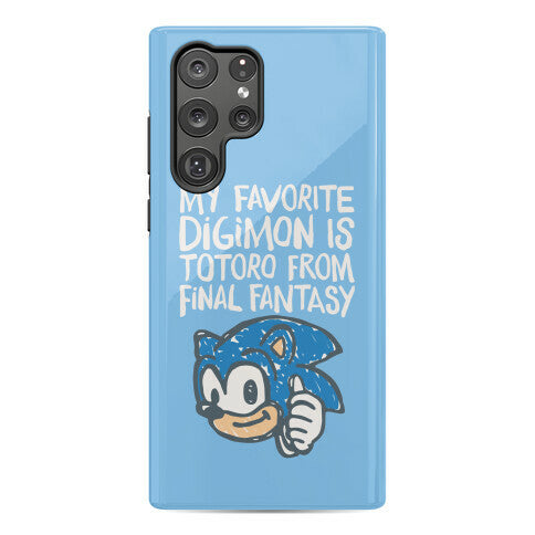 My Favorite Digimon Is Totoro From Final Fantasy Parody Phone Case
