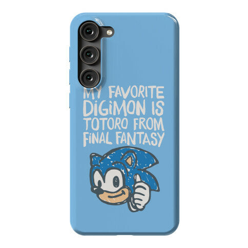 My Favorite Digimon Is Totoro From Final Fantasy Parody Phone Case