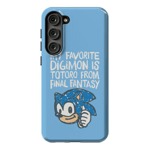 My Favorite Digimon Is Totoro From Final Fantasy Parody Phone Case