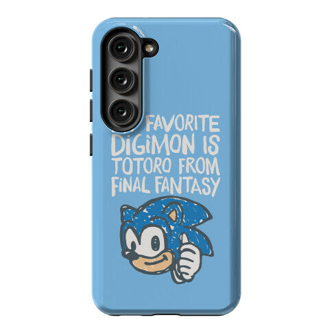 My Favorite Digimon Is Totoro From Final Fantasy Parody Phone Case