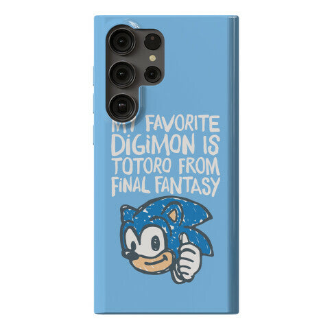 My Favorite Digimon Is Totoro From Final Fantasy Parody Phone Case