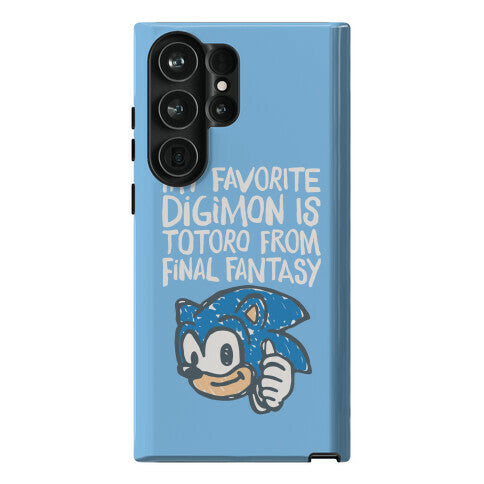 My Favorite Digimon Is Totoro From Final Fantasy Parody Phone Case