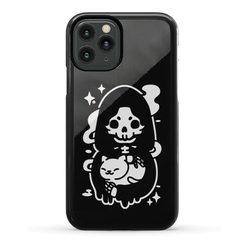 Death and Kitty Phone Case