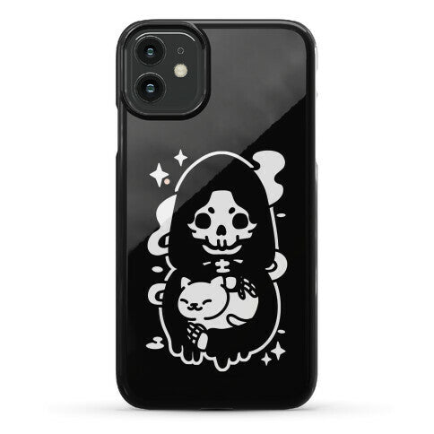 Death and Kitty Phone Case