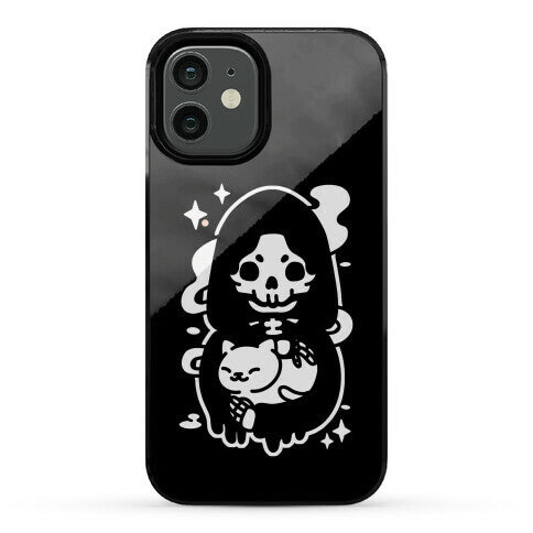 Death and Kitty Phone Case