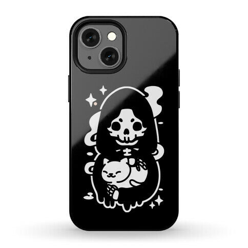 Death and Kitty Phone Case