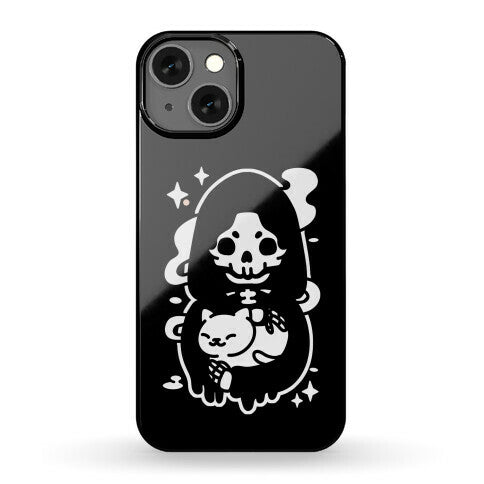 Death and Kitty Phone Case