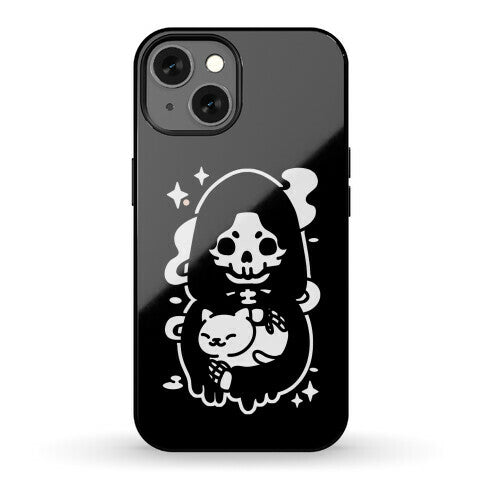 Death and Kitty Phone Case
