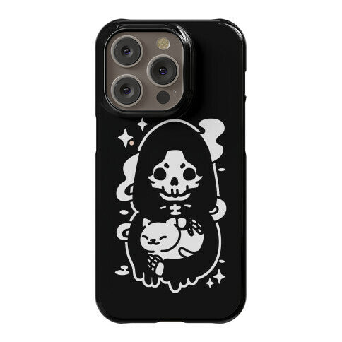 Death and Kitty Phone Case