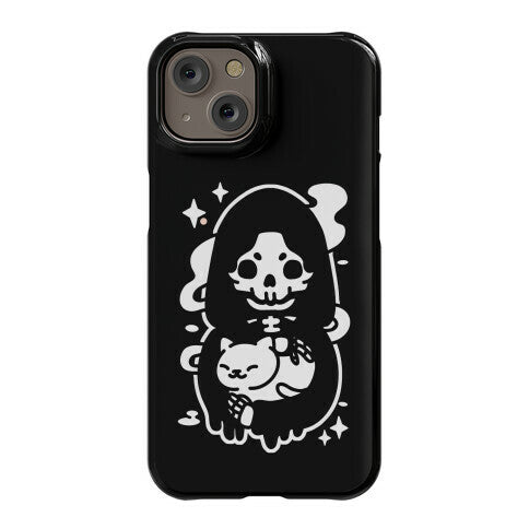 Death and Kitty Phone Case