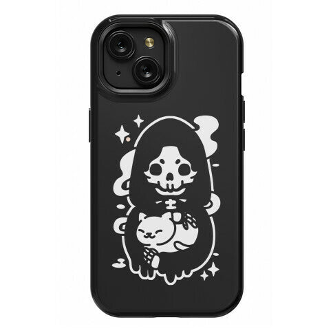 Death and Kitty Phone Case
