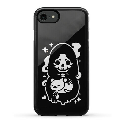 Death and Kitty Phone Case