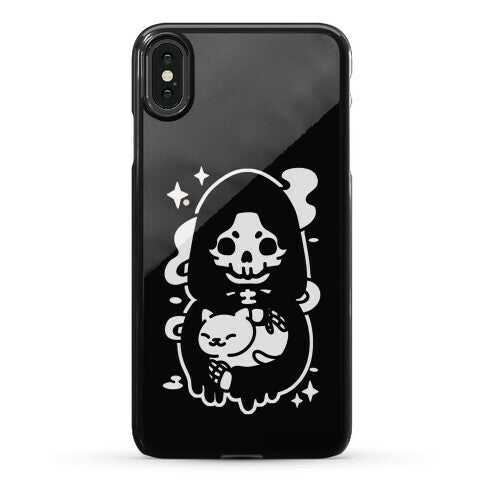 Death and Kitty Phone Case