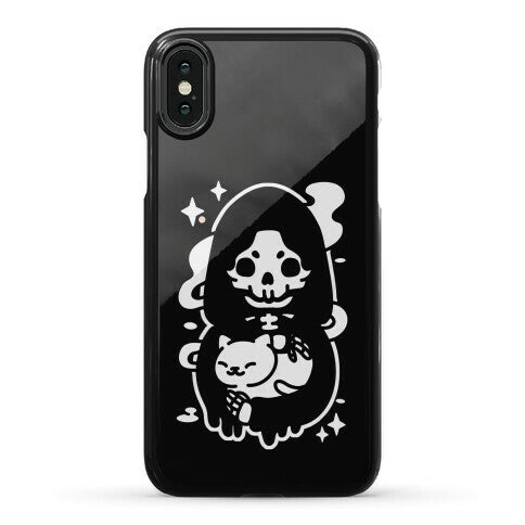 Death and Kitty Phone Case