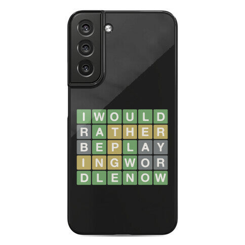 I Would Rather Be Playing Wordle Now Parody Phone Case