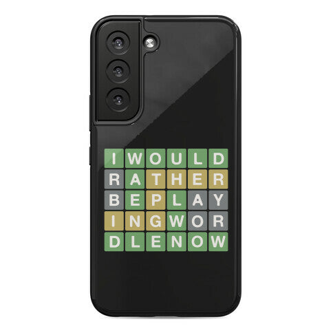 I Would Rather Be Playing Wordle Now Parody Phone Case