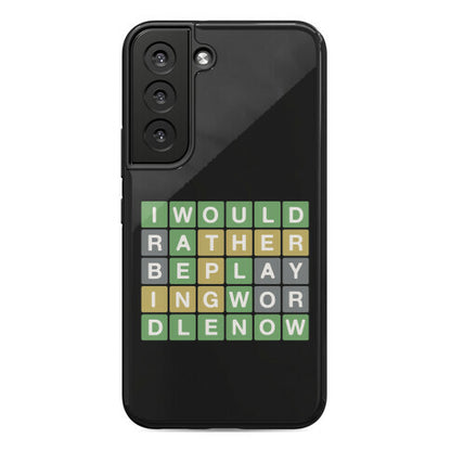 I Would Rather Be Playing Wordle Now Parody Phone Case