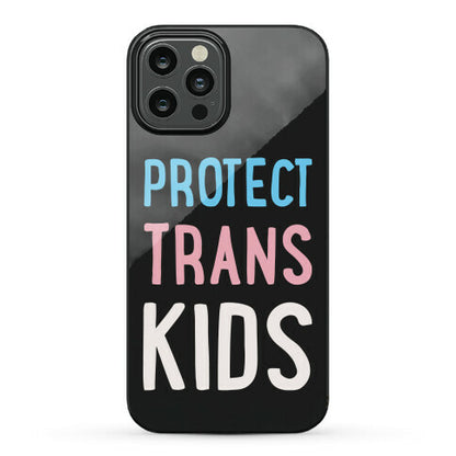 Protect Trans Kids White Print Phone Case