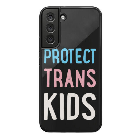 Protect Trans Kids White Print Phone Case