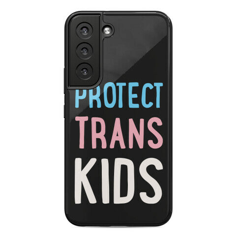 Protect Trans Kids White Print Phone Case