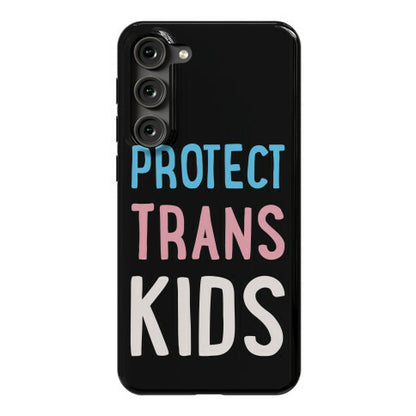 Protect Trans Kids White Print Phone Case