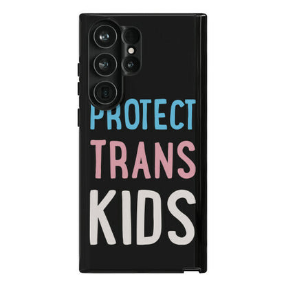 Protect Trans Kids White Print Phone Case