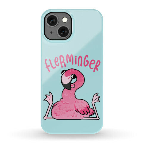 Derpy Flamingo Flerminger Phone Case