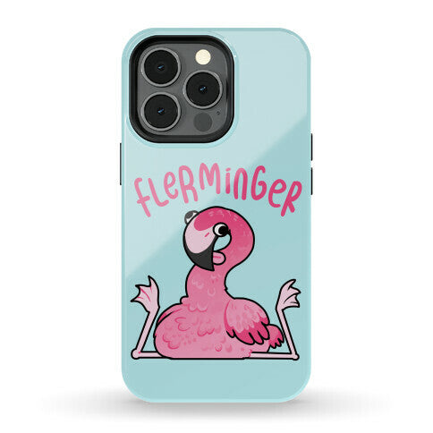 Derpy Flamingo Flerminger Phone Case