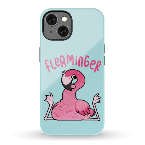 Derpy Flamingo Flerminger Phone Case