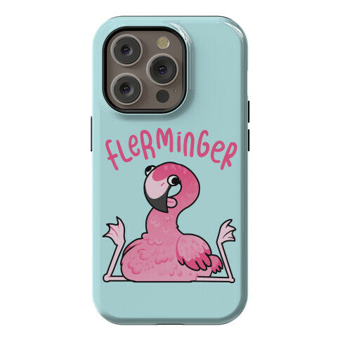 Derpy Flamingo Flerminger Phone Case