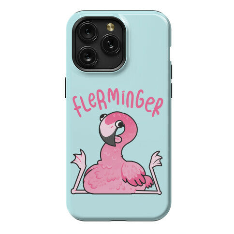 Derpy Flamingo Flerminger Phone Case