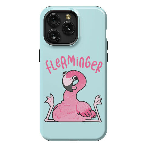 Derpy Flamingo Flerminger Phone Case