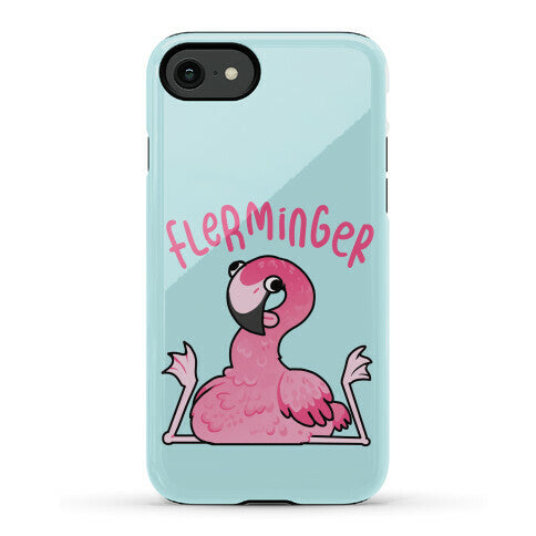 Derpy Flamingo Flerminger Phone Case