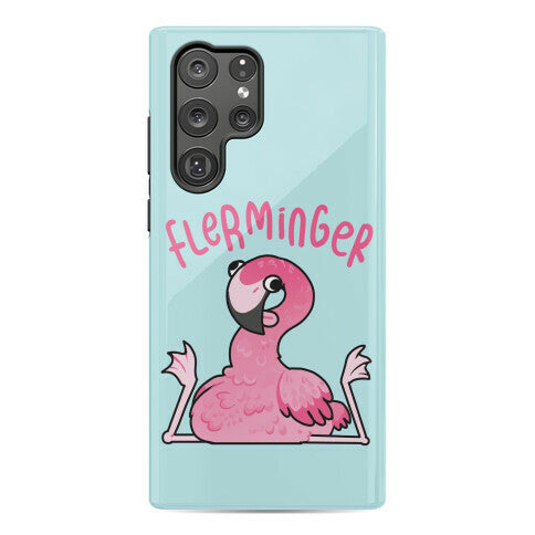 Derpy Flamingo Flerminger Phone Case