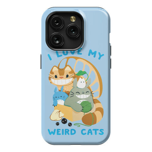 I love my weird cats Phone Case