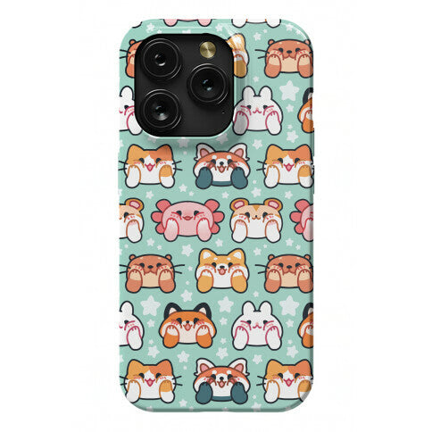 Kawaii Squishy Face Animals Phone Case