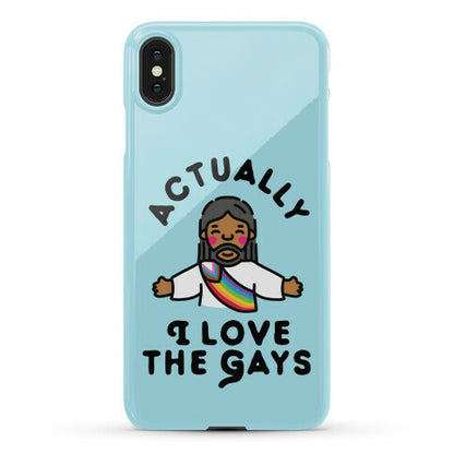 Actually, I Love The Gays (Brown Jesus) Phone Case