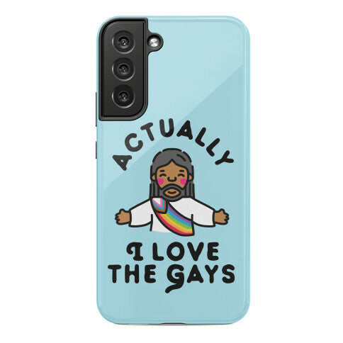 Actually, I Love The Gays (Brown Jesus) Phone Case