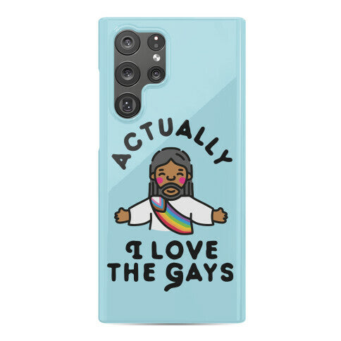 Actually, I Love The Gays (Brown Jesus) Phone Case