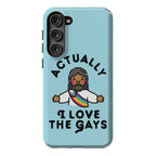 Actually, I Love The Gays (Brown Jesus) Phone Case