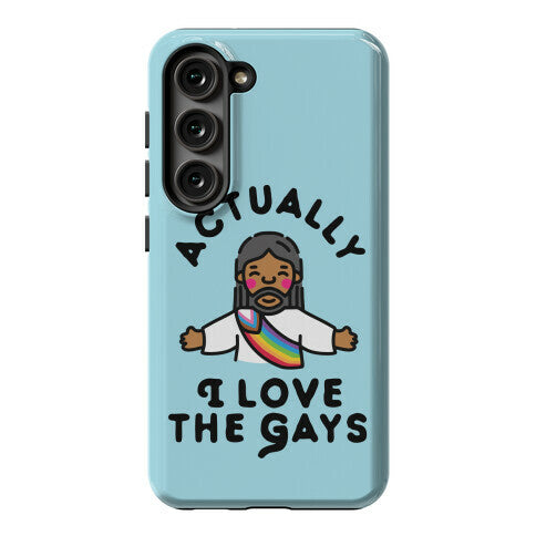 Actually, I Love The Gays (Brown Jesus) Phone Case