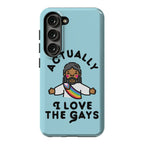 Actually, I Love The Gays (Brown Jesus) Phone Case