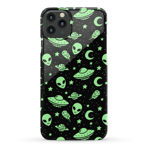 Aliens and UFO Cosmic Space Pattern Phone Case