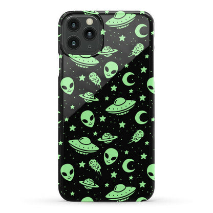 Aliens and UFO Cosmic Space Pattern Phone Case