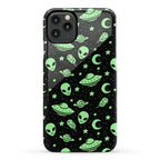 Aliens and UFO Cosmic Space Pattern Phone Case
