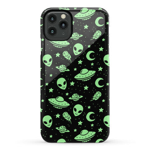 Aliens and UFO Cosmic Space Pattern Phone Case