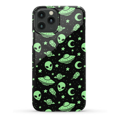 Aliens and UFO Cosmic Space Pattern Phone Case