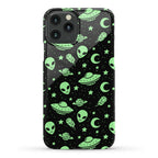 Aliens and UFO Cosmic Space Pattern Phone Case