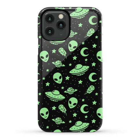 Aliens and UFO Cosmic Space Pattern Phone Case