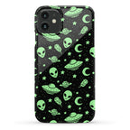 Aliens and UFO Cosmic Space Pattern Phone Case